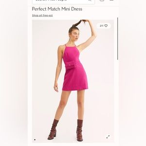 Free People Perfect Match Mini Open Back Belt Pouch Dress XS